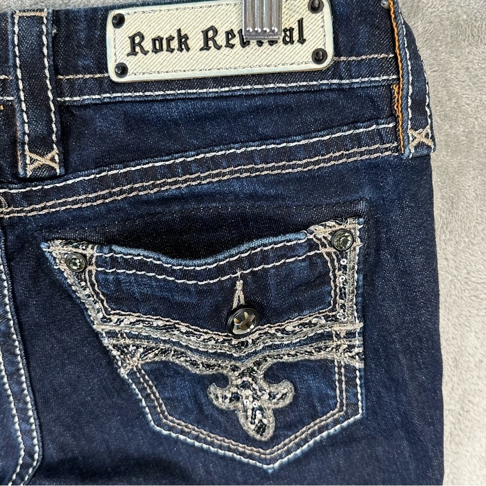 Rock Revival Capri Womens Sz 28 Adorna Boot Cut Low Rise “modified” - Picture 10 of 11